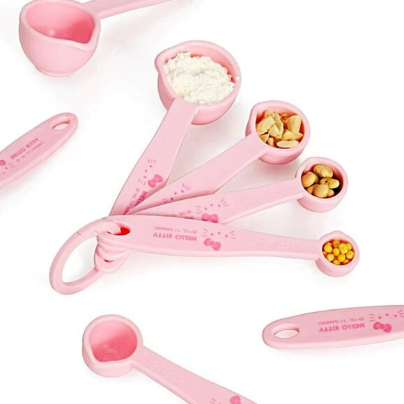 Sanrio Hello Kitty Measuring Spoons 4Pcs Set Pink NEW - Picture 2 of 4